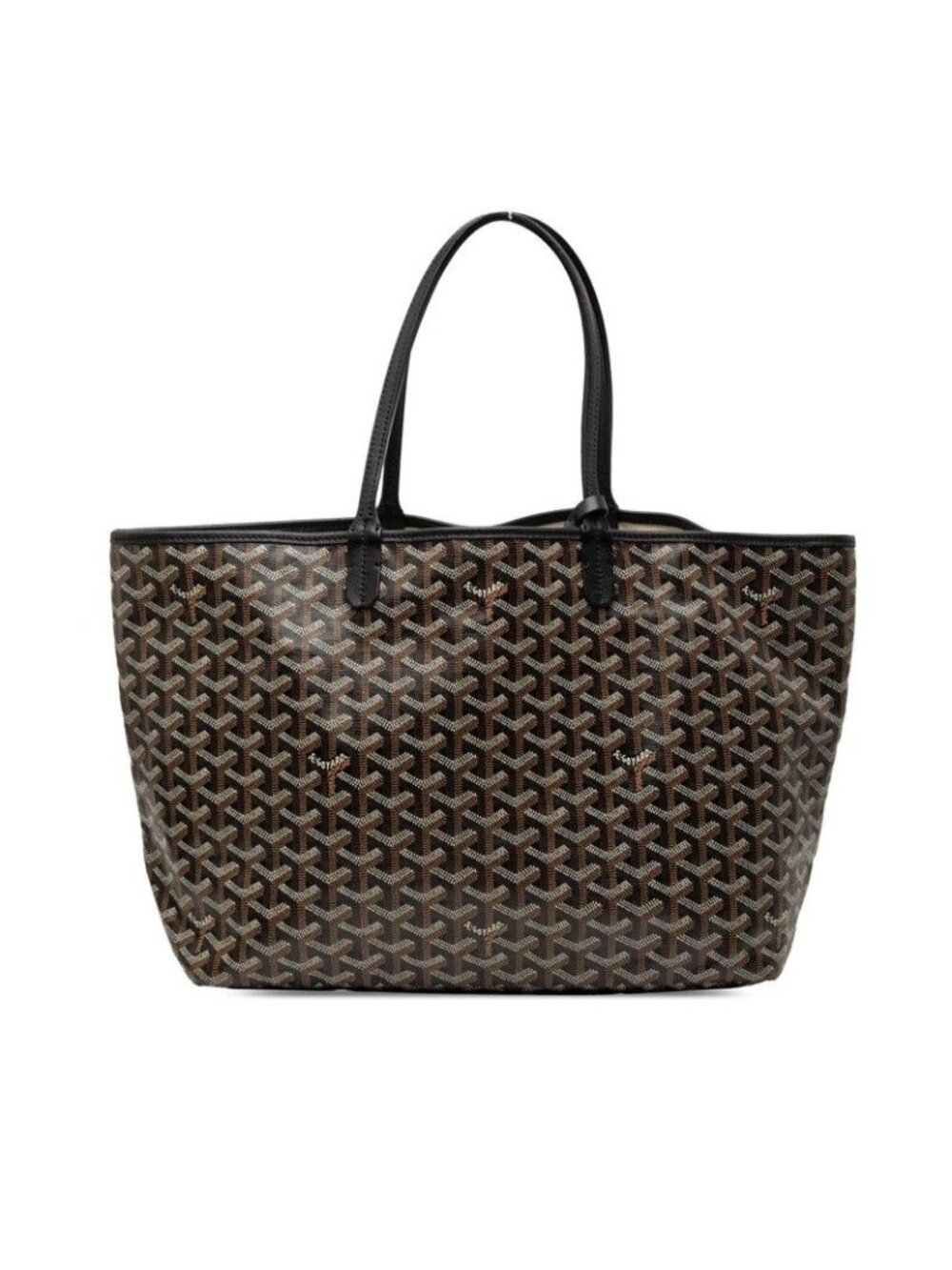 Goyard Saint Louis PM Tote Bag Black Leather